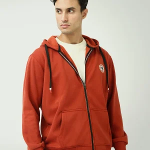 Hoodie homme oversize avec poches, fermeture éclair et capuche - SWS25WZNK26098TM1