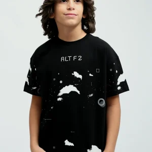 T-shirt enfant design inspiré de l'espace avec imprimé "ALT F2" - TSH24SPRO20017TB1