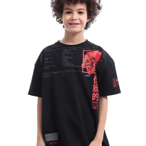 T-shirt pour garçon décoré oversize avec impression moderne - Design confortable et attrayant - TSH24SPRO20069TB1