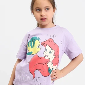 T-shirt Enfant "Ariel et Poisson" - Disney, Disponible en Violet et Jaune - TSH24SPRS70902MG1
