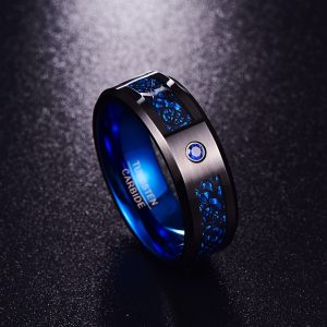 Bague homme bleu
