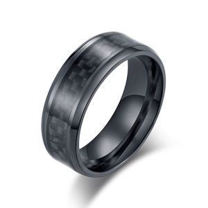 Bague homme carbone