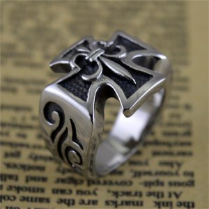 Bague homme fleur de lys