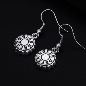 Boucle d&rsquo;oreille capsule de bière
