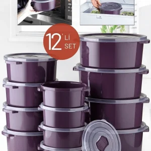 Set de 12 contenants ronds de conservation micro-ondes et congélateur
