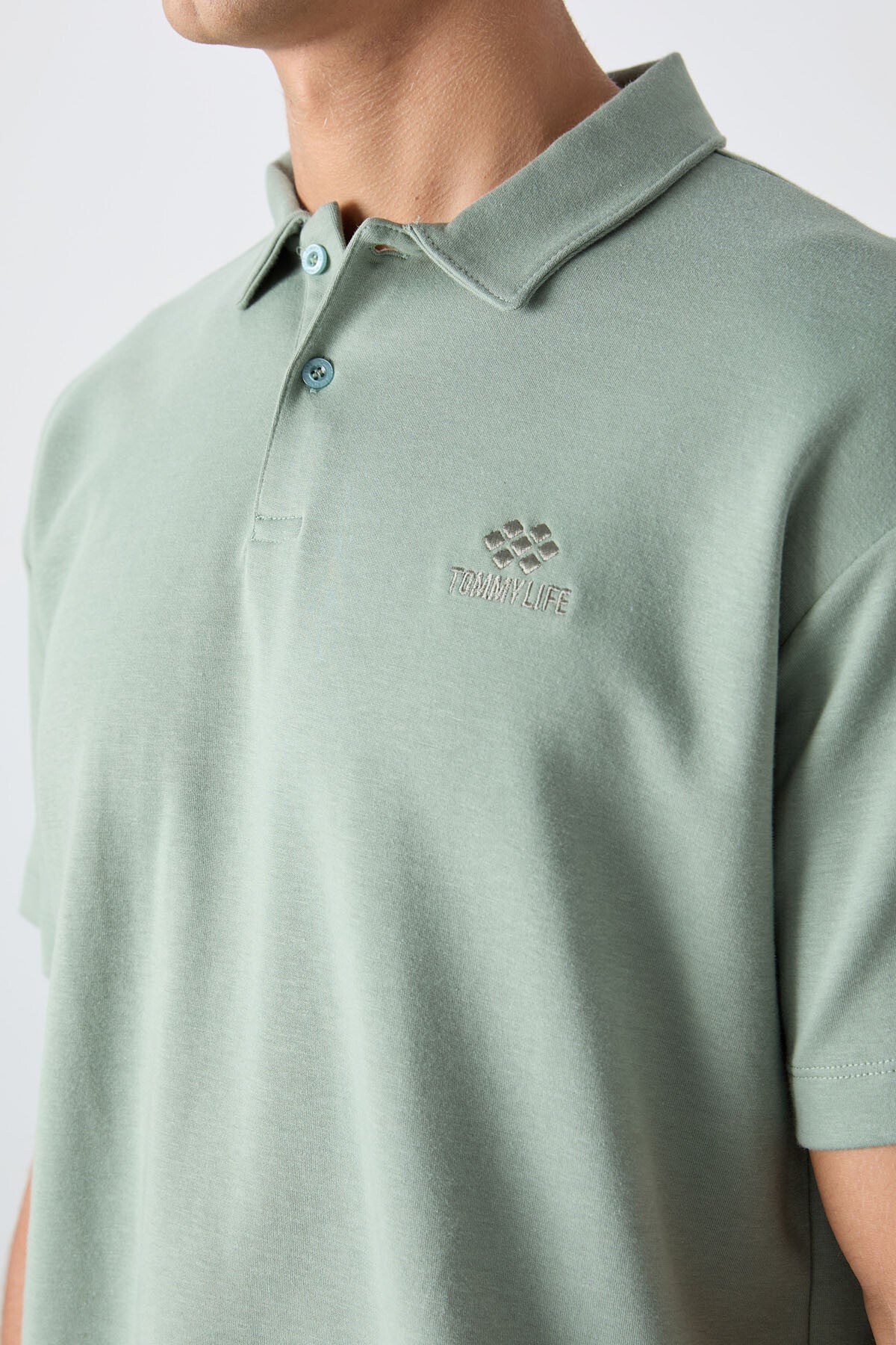 polo oversize homme coton épais doux- 88327 – Image 5