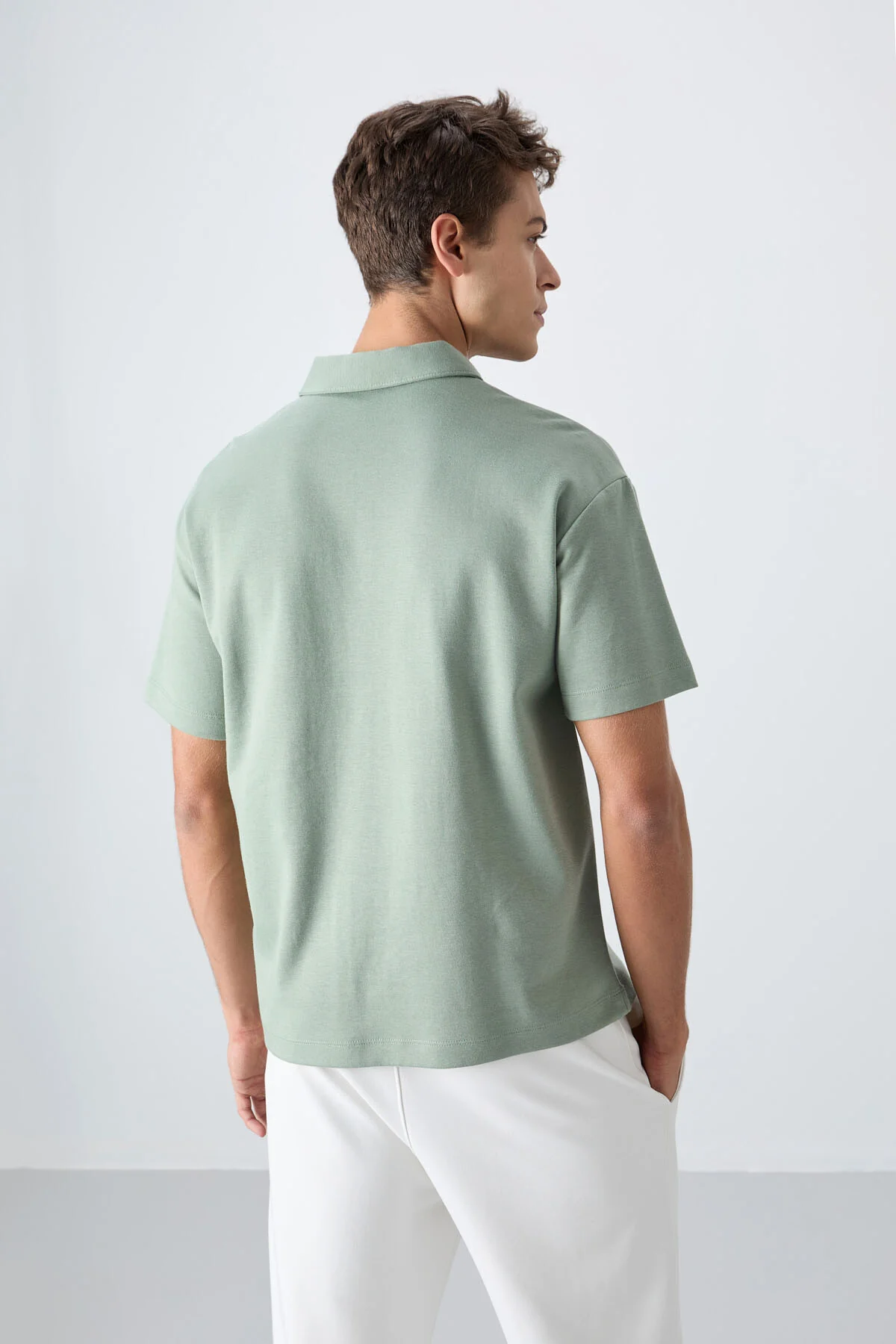 polo oversize homme coton épais doux- 88327 – Image 6