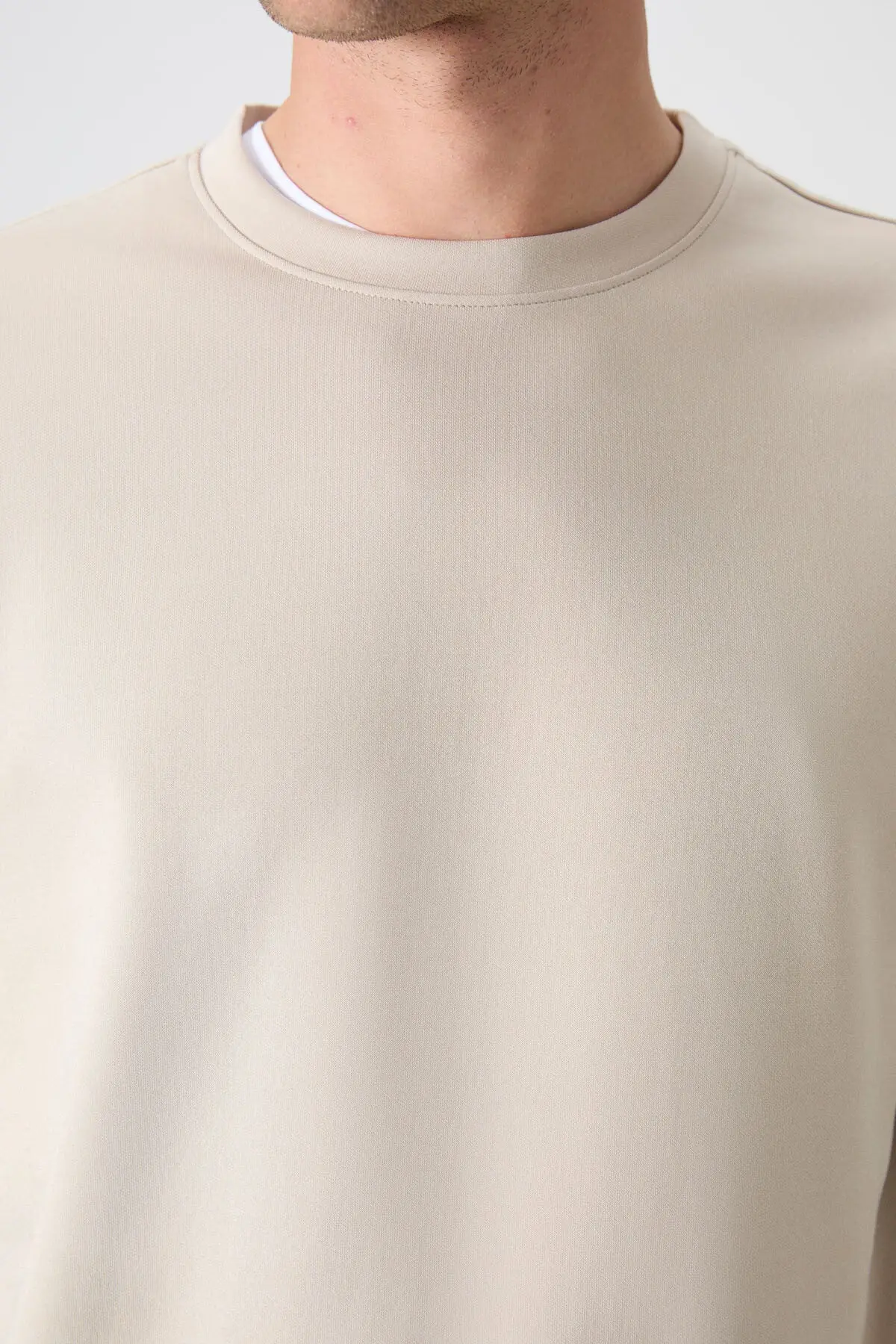 sweatshirt homme col rond confort basic- 88053 – Image 3