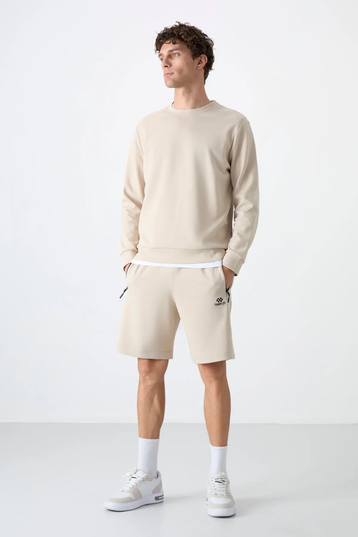 sweatshirt homme col rond confort basic- 88053 – Image 4