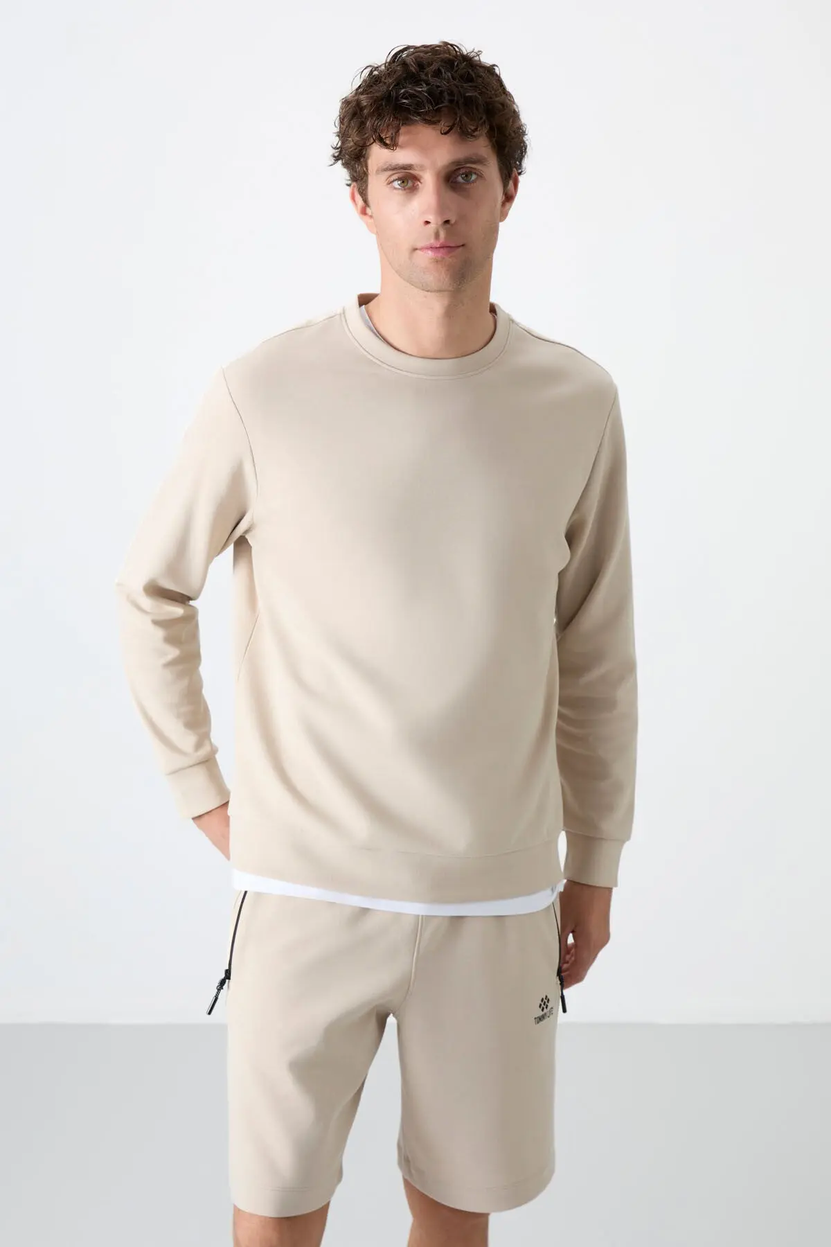 sweatshirt homme col rond confort basic- 88053 – Image 5
