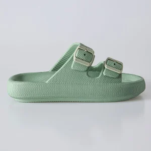 claquettes homme à semelle haute double boucles- 89302