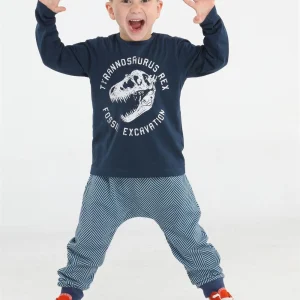 Ensemble Garçon T-shirt et Pantalon Joggé en Coton Jacquard