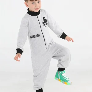 Combinaison Astronaute Gris – Doublure douce et confortable, appliqué brodé