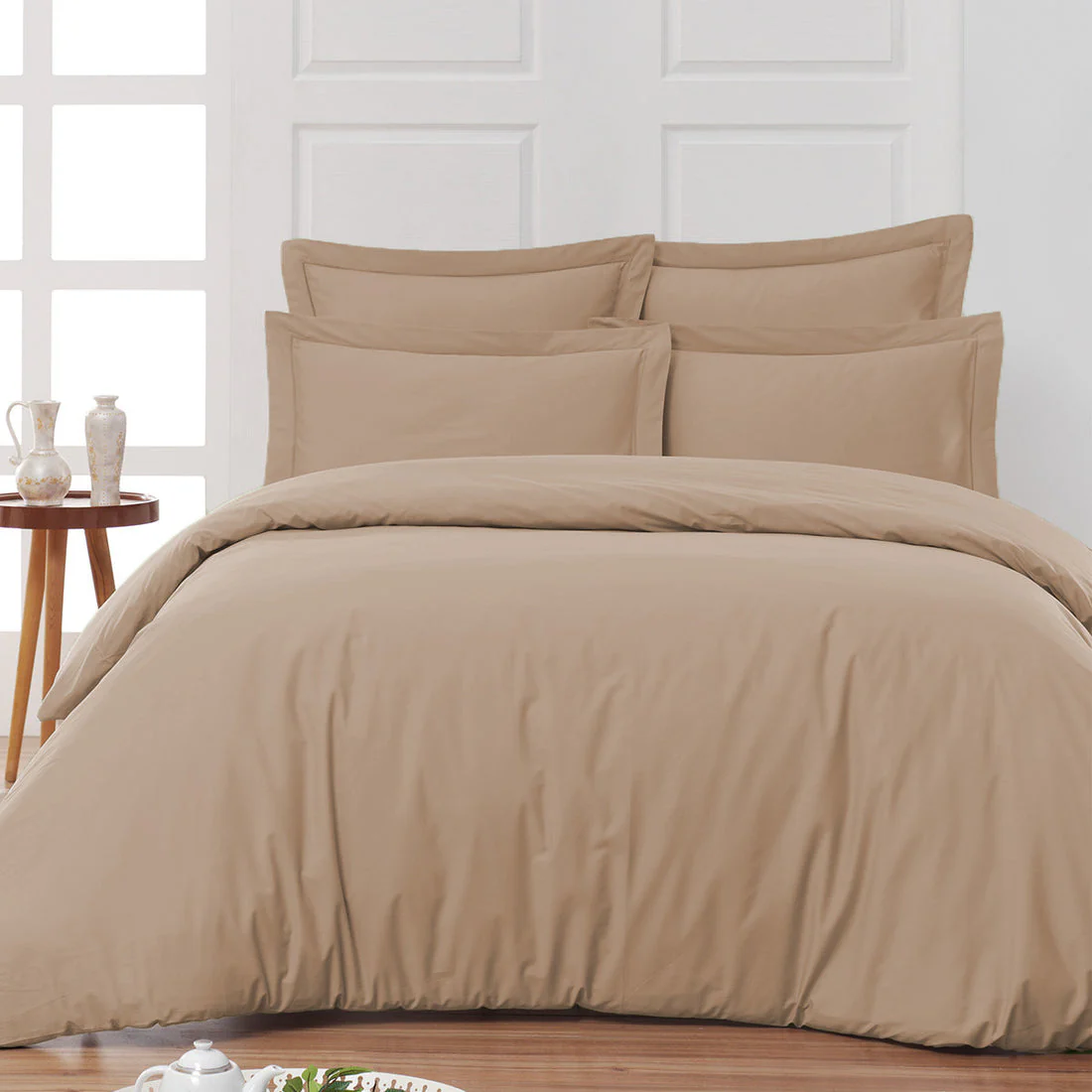 Housse de lit coton satiné 300 fils - 4 pièces (sans couette) – Image 4