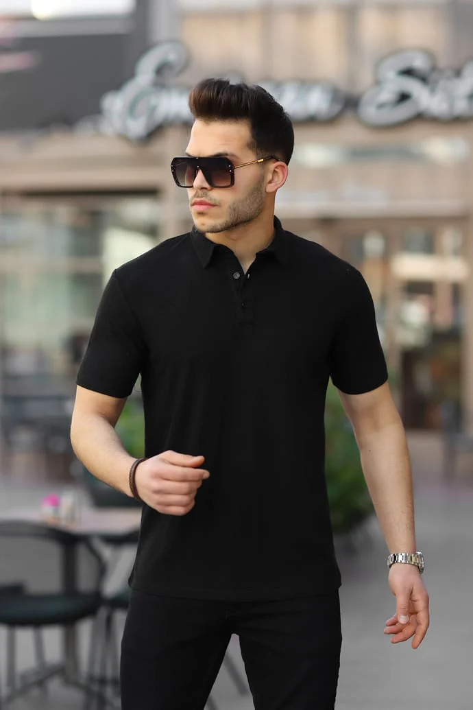 Polo homme jacquard léger confort fit respirant – Image 3