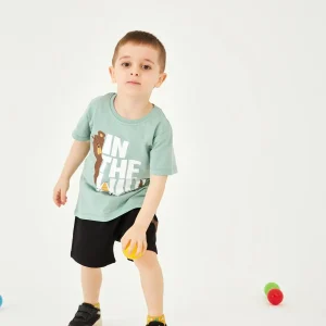 Ensemble Garçon T-shirt et Short Imprimé Camping en Coton