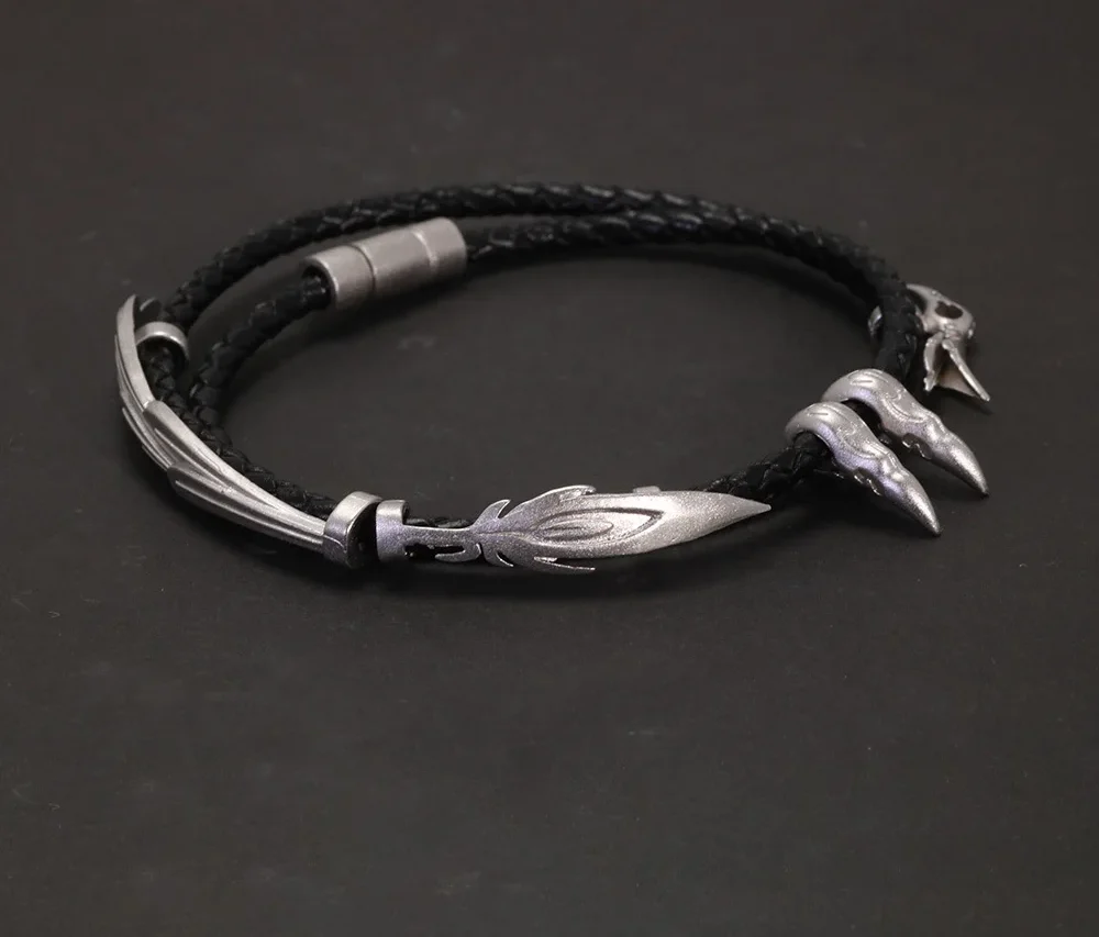 Bracelet argent et cordon – Image 2