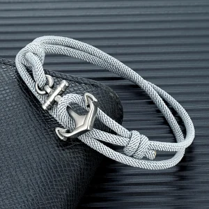 Bracelet corde avec ancre