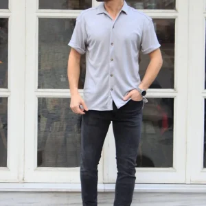 chemise homme manches courtes oversize