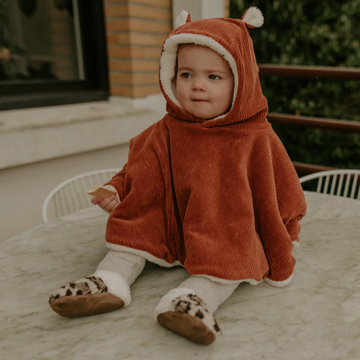 Rien que des bêtises – Poncho velours Paprika – Image 3