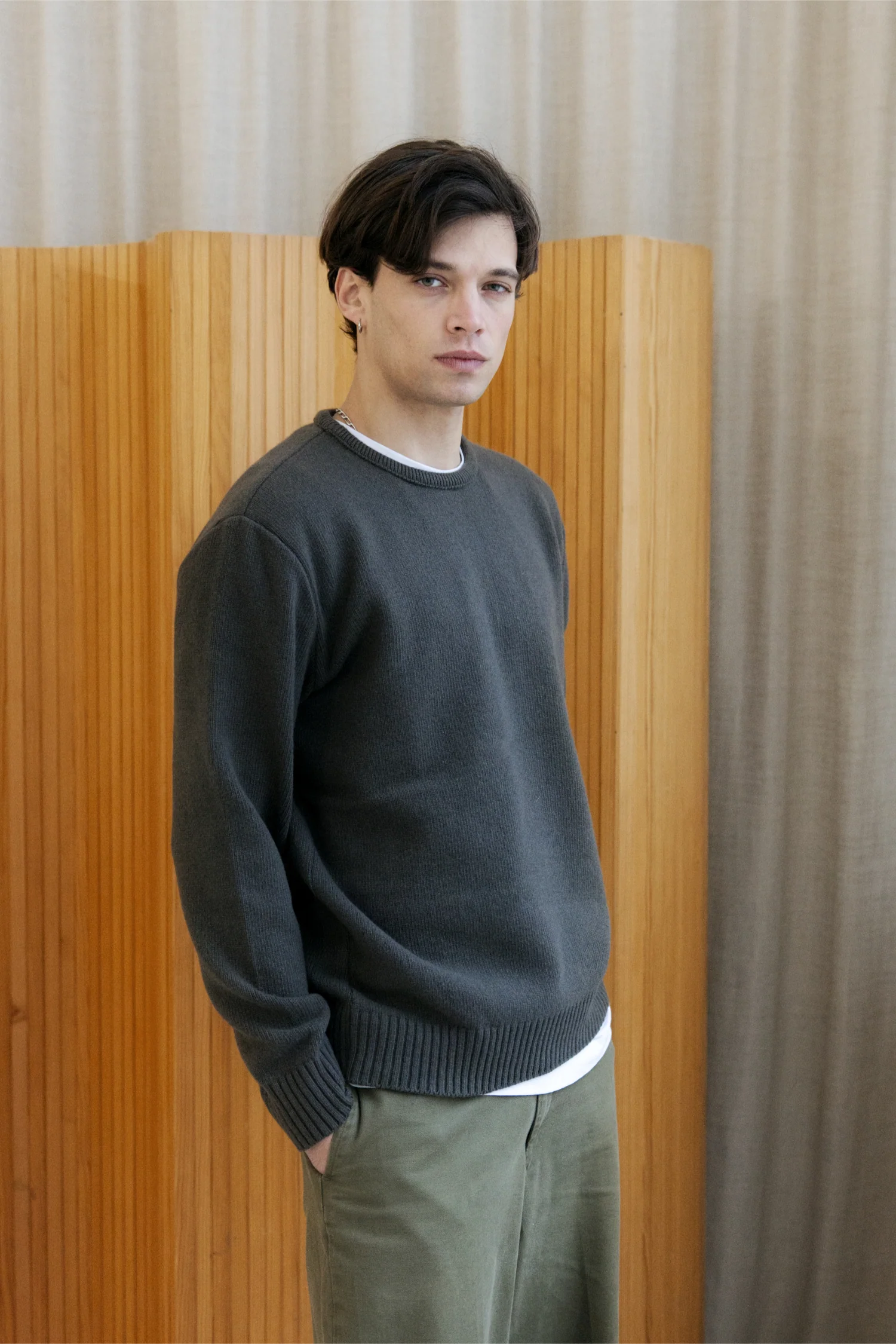 Col rond CHILI kaki – Image 4