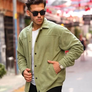 Chemise polaire homme confort fit en coton tricoté