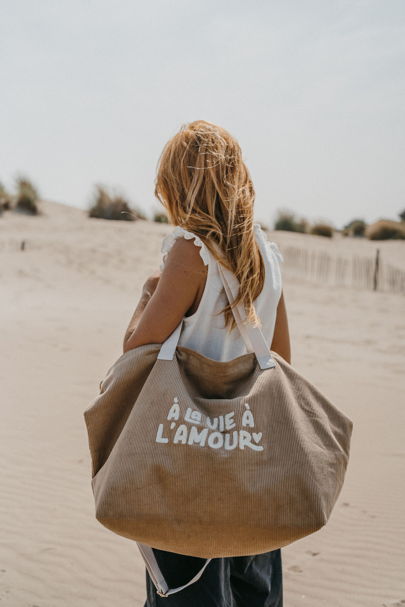 Zakuw – Sac XL velours « A la vie à l’amour » – Image 4