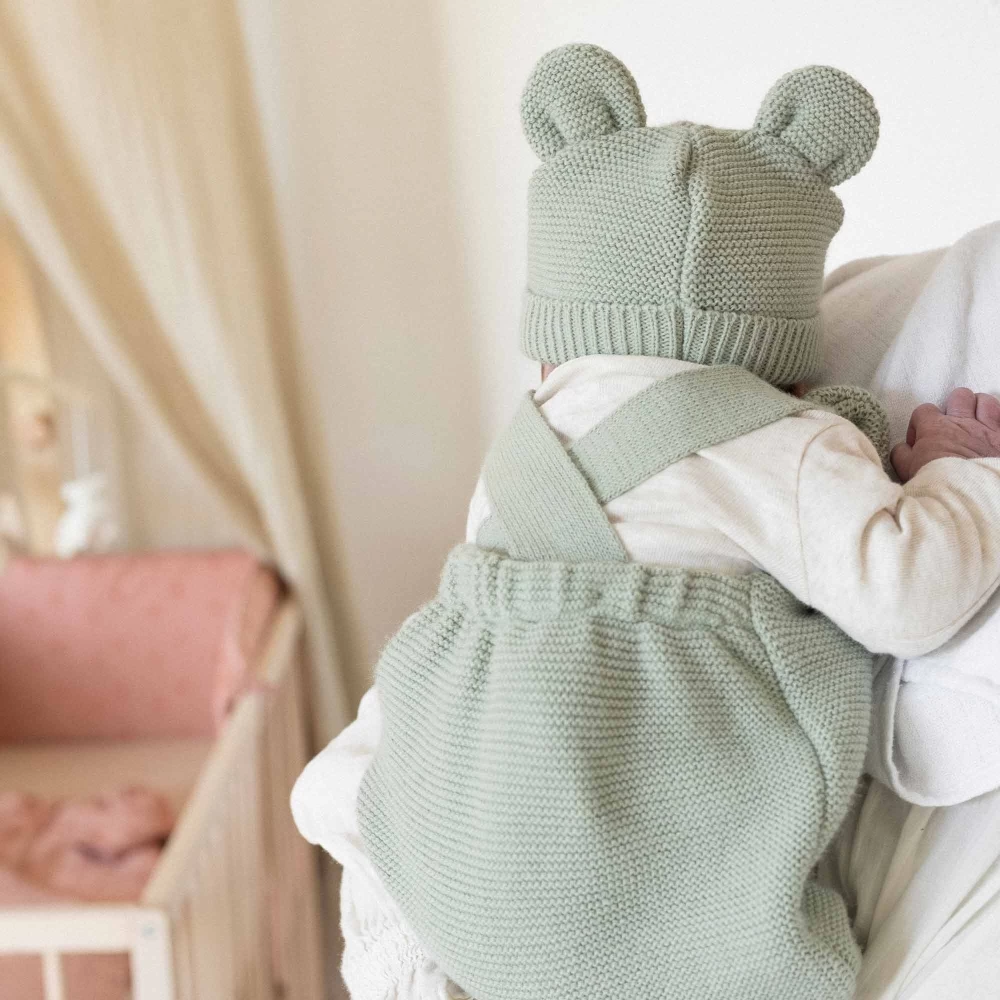 3kg7 – Salopette en maille vert sauge – Image 4