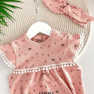 Ensemble Sophia – Combinaison bandana printemps, coton