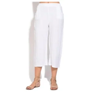 Pantacourt fluide coupe droite – Femme