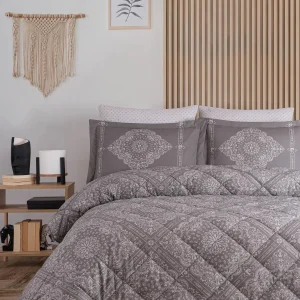 Ensemble de literie Pierre Cardin Double Valeria Gris